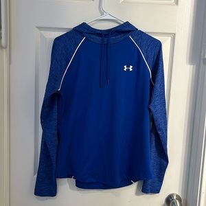 Under‎ Armour Heat Gear Cowl Neck Hoodie Blue Size M